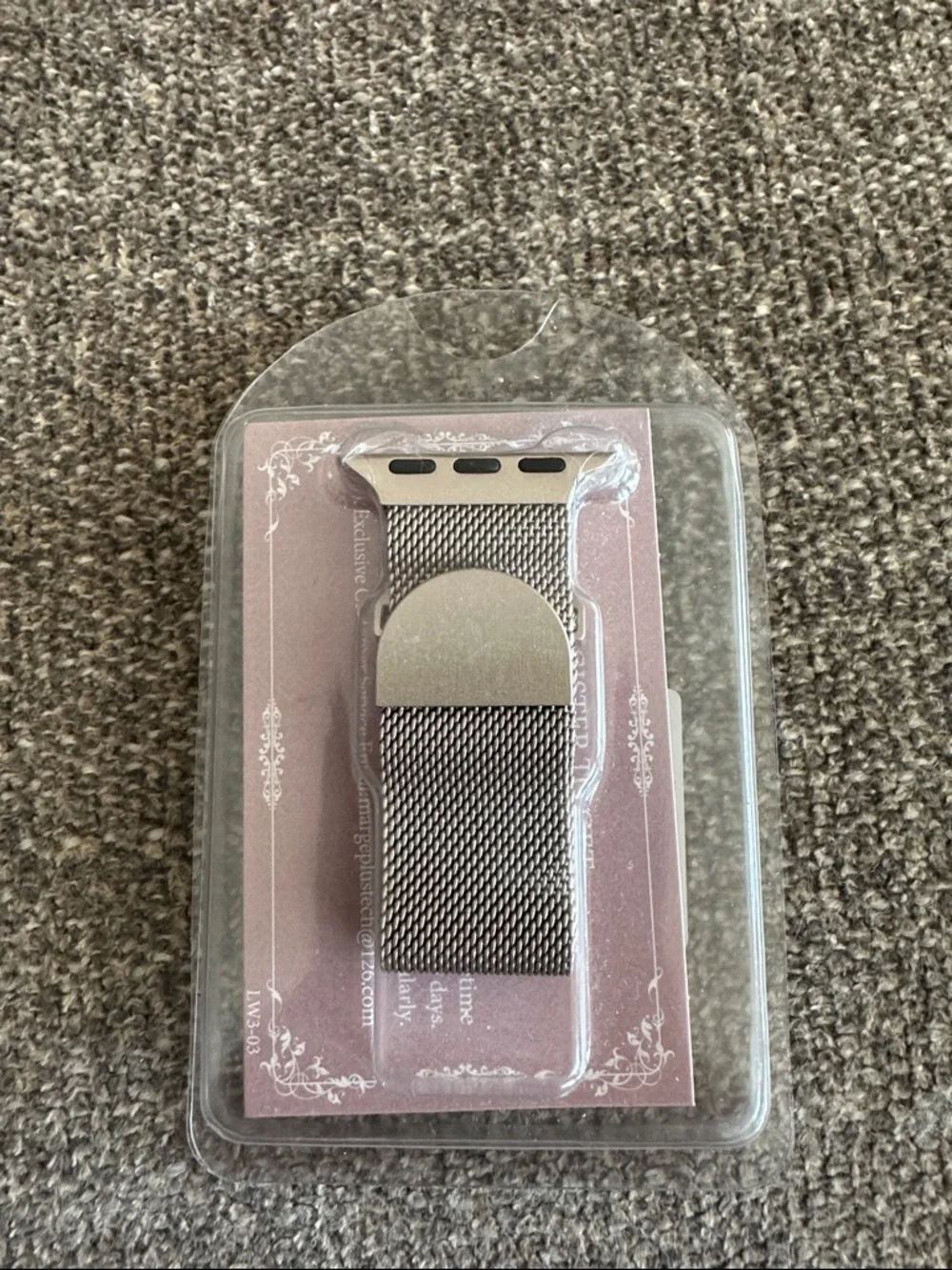 Stainless Steel Mesh Adjustable Magnetic Apple Watch Band - Silver